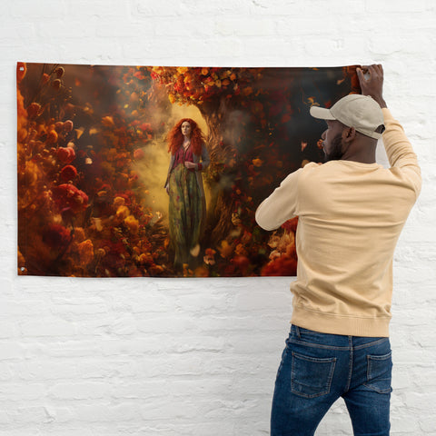 Brigid Goddess Flag Wall Art