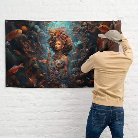 Yemoja Goddess Flag Wall Art