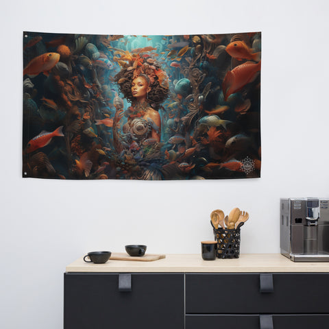 Yemoja Goddess Flag Wall Art