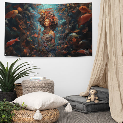 Yemoja Goddess Flag Wall Art