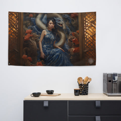 Tiamat Goddess Flag Wall Art