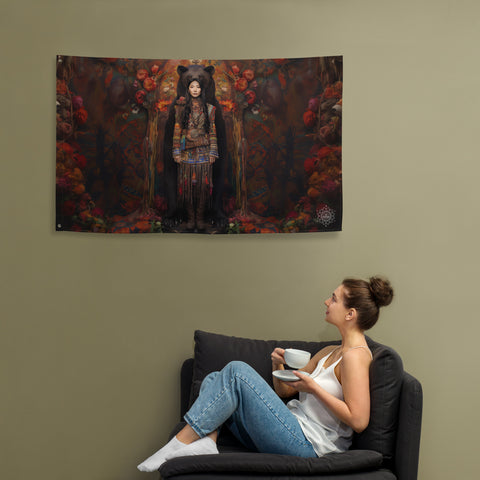 Ungnyeo Goddess Flag Wall Art
