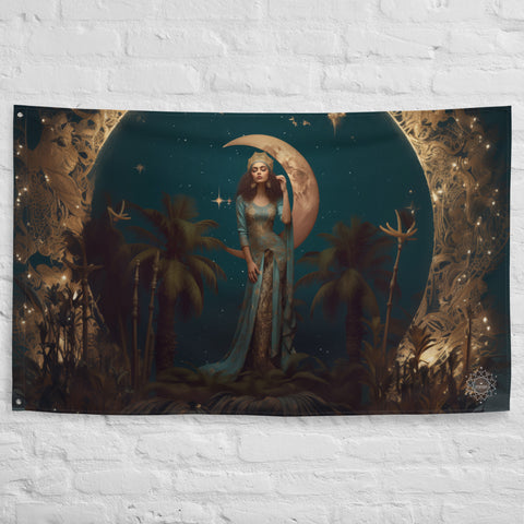 Tanit Goddess Flag Wall Art