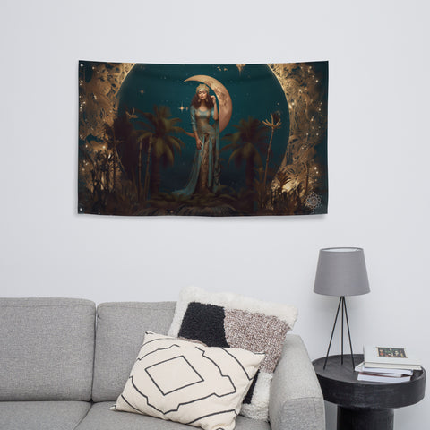 Tanit Goddess Flag Wall Art