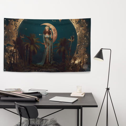 Tanit Goddess Flag Wall Art