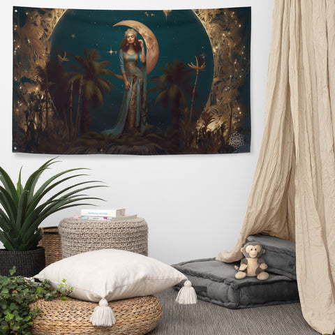 Tanit Goddess Flag Wall Art