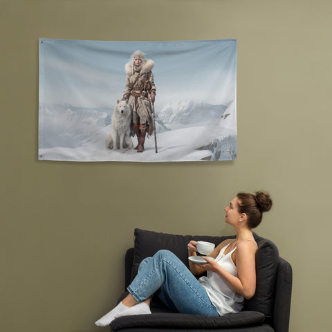 Skadi Goddess Flag Wall Art