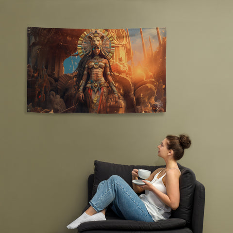 Sekhmet Goddess Flag Wall Art