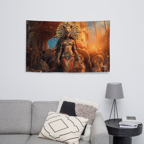 Sekhmet Goddess Flag Wall Art