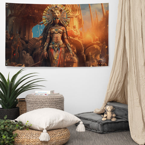 Sekhmet Goddess Flag Wall Art