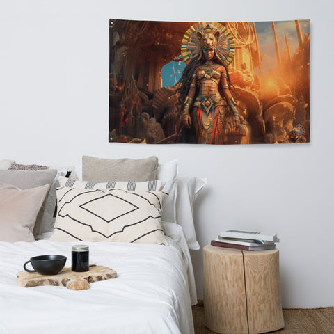 Sekhmet Goddess Flag Wall Art