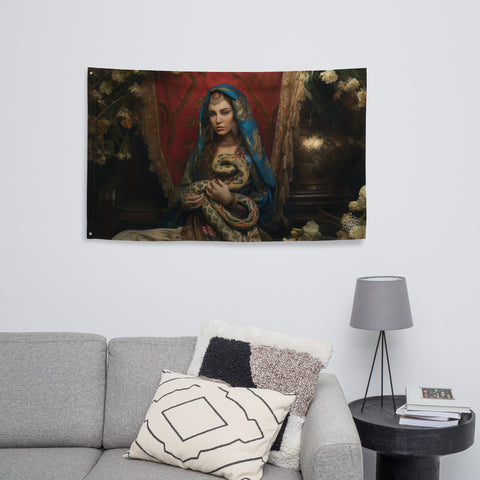 Sahmeran Goddess Flag Wall Art