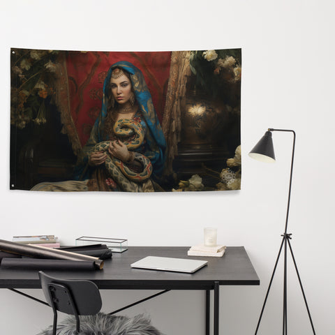 Sahmeran Goddess Flag Wall Art