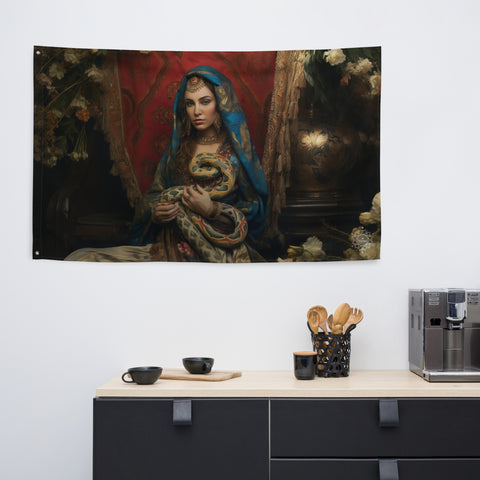 Sahmeran Goddess Flag Wall Art