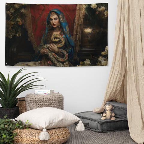 Sahmeran Goddess Flag Wall Art