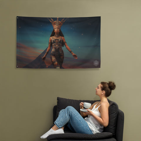 Nuit Goddess Flag Wall Art
