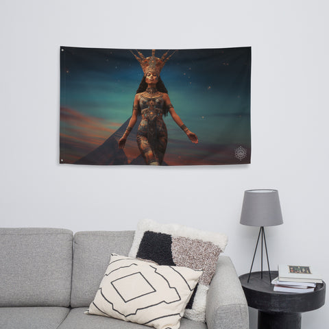 Nuit Goddess Flag Wall Art