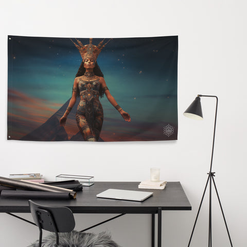 Nuit Goddess Flag Wall Art