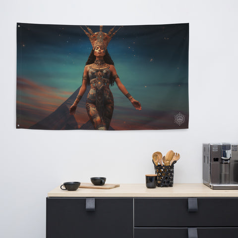 Nuit Goddess Flag Wall Art