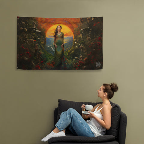 Mau Thuong Ngan Goddess Flag Wall Art