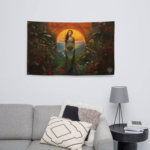 Mau Thuong Ngan Goddess Flag Wall Art