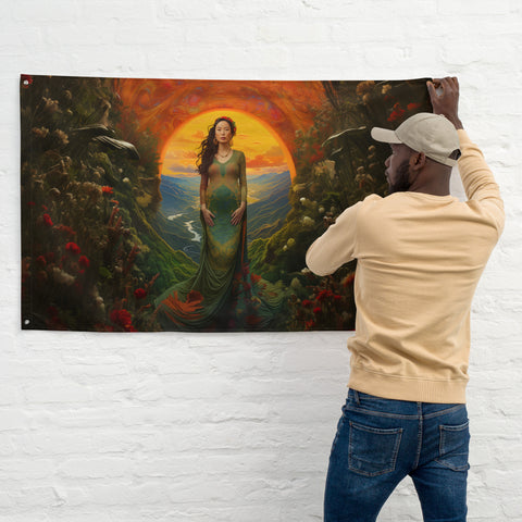 Mau Thuong Ngan Goddess Flag Wall Art