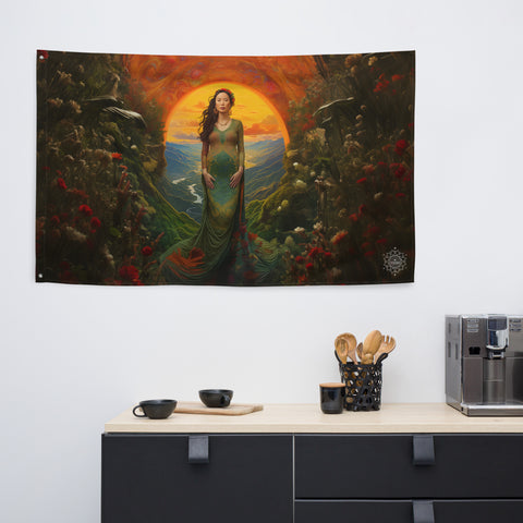 Mau Thuong Ngan Goddess Flag Wall Art