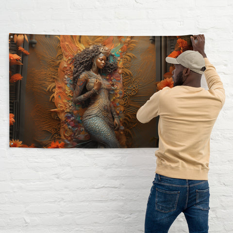 Mami Wata Goddess Flag Wall Art