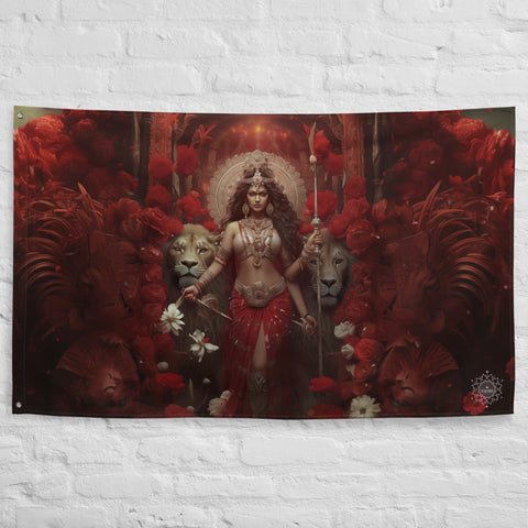 Durga Goddess Flag Wall Art