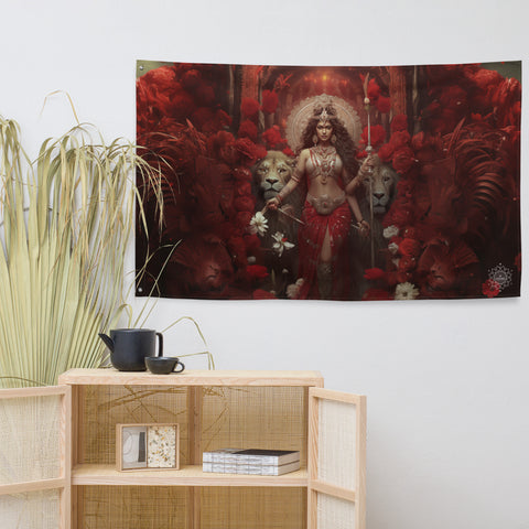 Durga Goddess Flag Wall Art