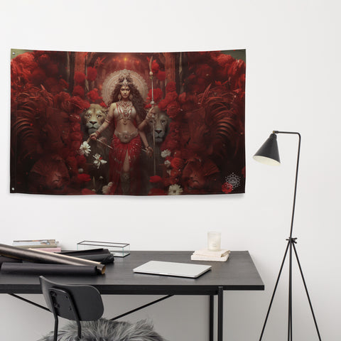 Durga Goddess Flag Wall Art