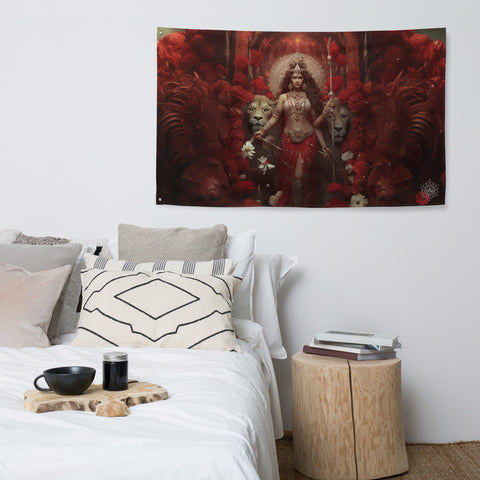 Durga Goddess Flag Wall Art
