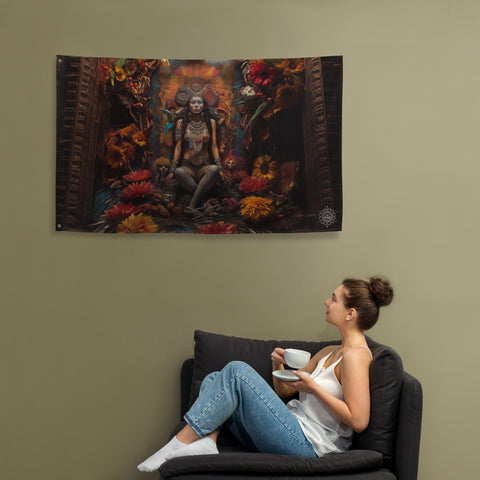 Coatlicue Goddess Flag Wall Art