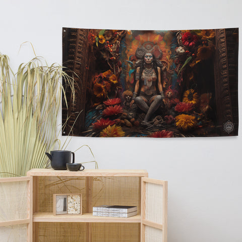 Coatlicue Goddess Flag Wall Art