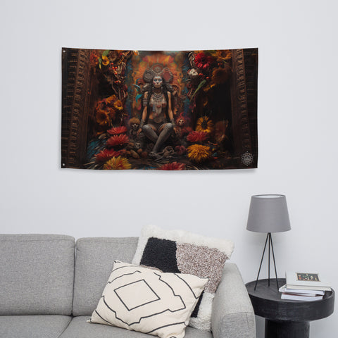 Coatlicue Goddess Flag Wall Art