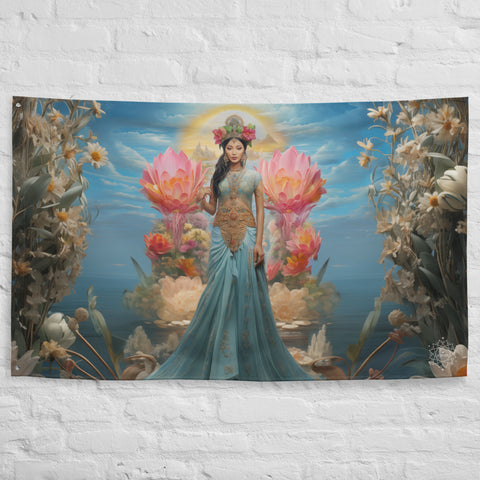 Dewi Danu Goddess Flag Wall Art