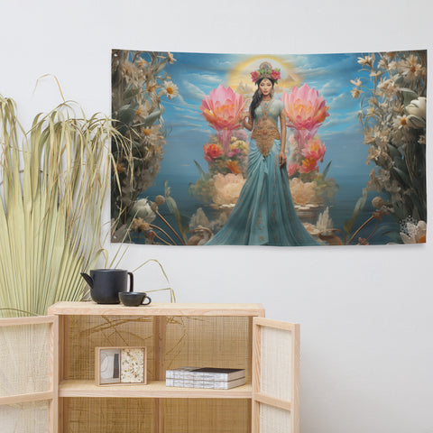 Dewi Danu Goddess Flag Wall Art