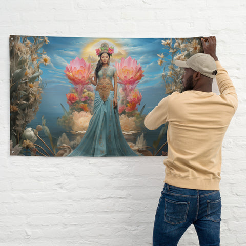 Dewi Danu Goddess Flag Wall Art