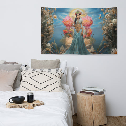 Dewi Danu Goddess Flag Wall Art