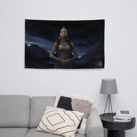 Hine-Nui-Te-Pō Goddess Flag Wall Art