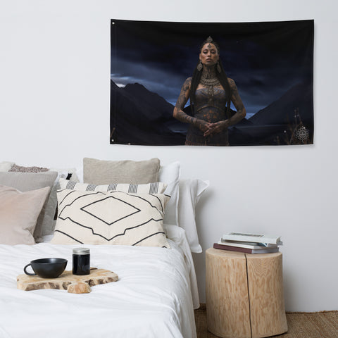 Hine-Nui-Te-Pō Goddess Flag Wall Art