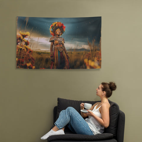 Mbaba Mwana Waresa Goddess Flag Wall Art