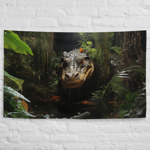 Alligator Spirit Animal Flag Wall Art