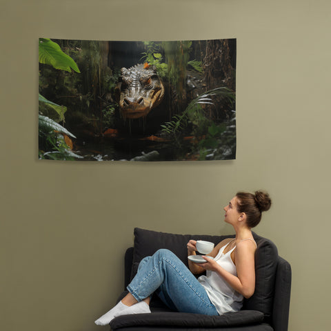 Alligator Spirit Animal Flag Wall Art
