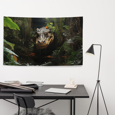 Alligator Spirit Animal Flag Wall Art