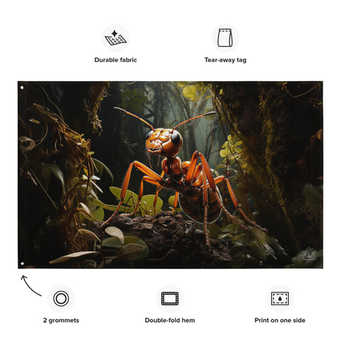 Ant Spirit Animal Flag Wall Art