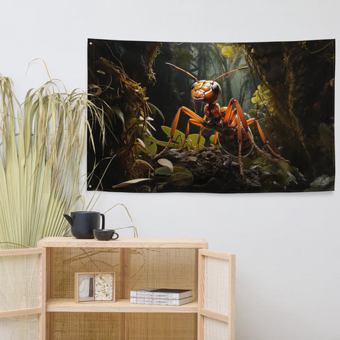 Ant Spirit Animal Flag Wall Art