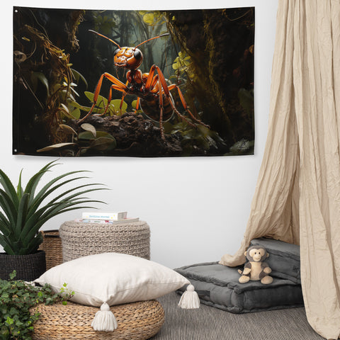 Ant Spirit Animal Flag Wall Art