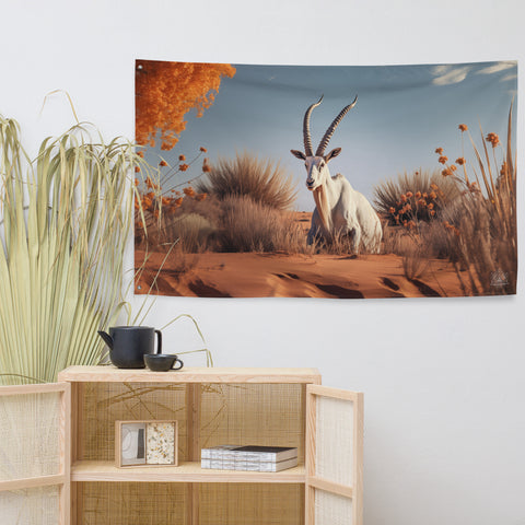 Arabian Oryx Spirit Animal Flag Wall Art