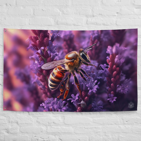 Bee Spirit Animal Flag Wall Art